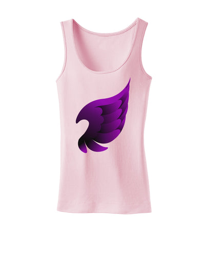 Cute Single Dark Angel Wing Black and Purple Womens Tank Top-Womens Tank Tops-TooLoud-SoftPink-X-Small-Davson Sales