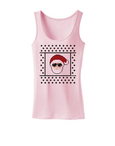 Cool Santa Christmas Sweater Womens Tank Top-Womens Tank Tops-TooLoud-SoftPink-X-Small-Davson Sales