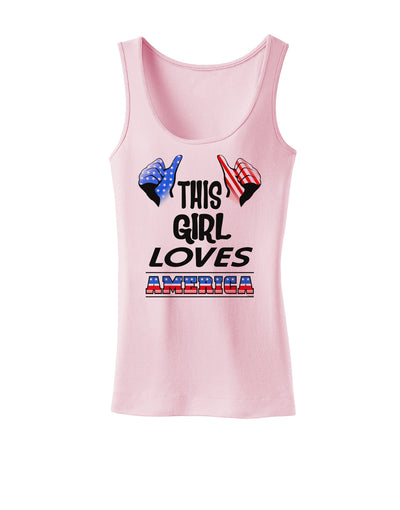 This Girl Loves America Womens Tank Top-Womens Tank Tops-TooLoud-SoftPink-X-Small-Davson Sales