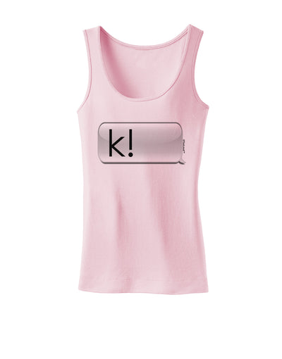 K Text Bubble Womens Petite Tank Top-TooLoud-SoftPink-X-Small-Davson Sales