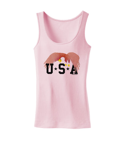 Bald Eagle USA Womens Tank Top-Womens Tank Tops-TooLoud-SoftPink-X-Small-Davson Sales