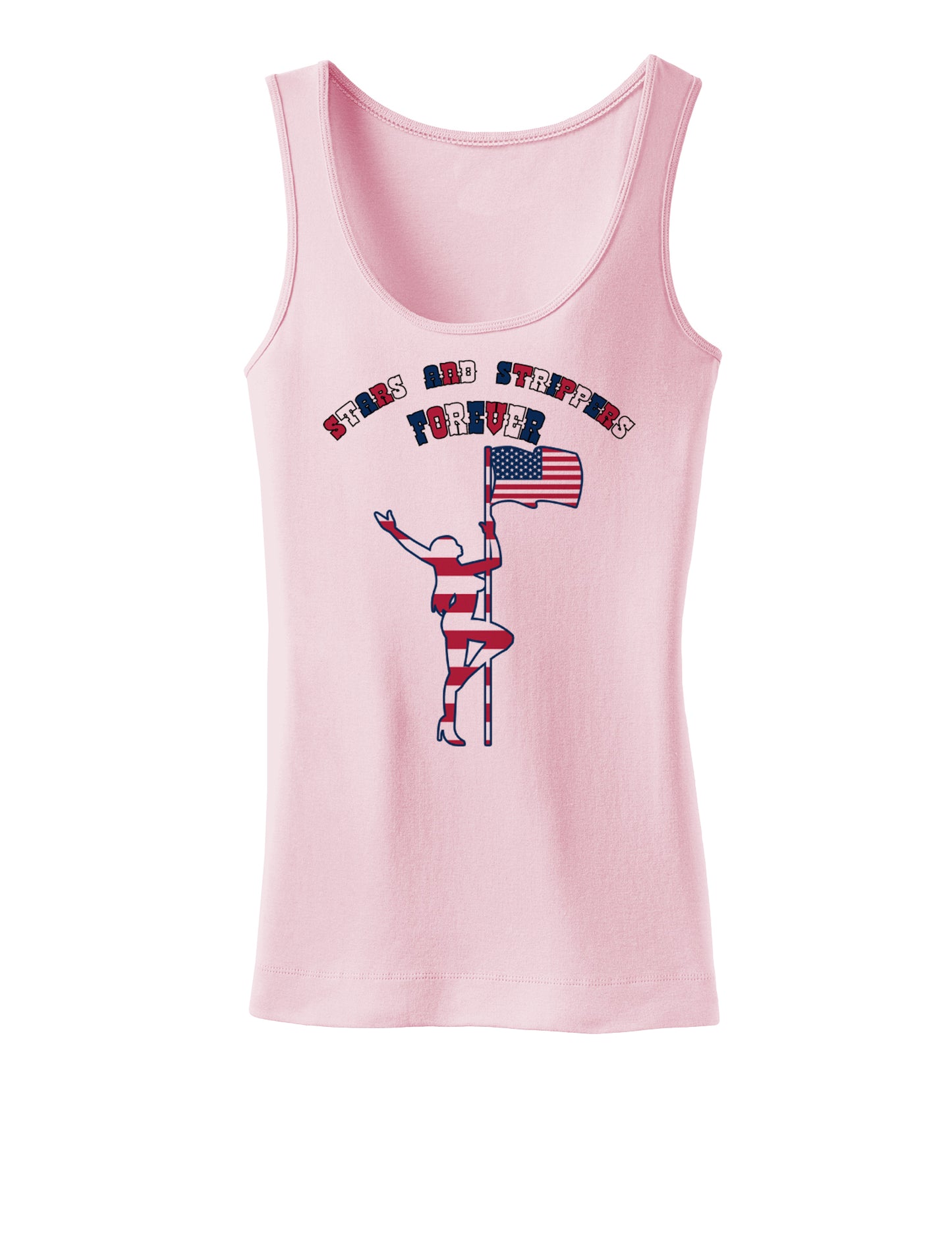 Stars and Strippers Forever Female Womens Tank Top-Womens Tank Tops-TooLoud-SoftPink-X-Small-Davson Sales