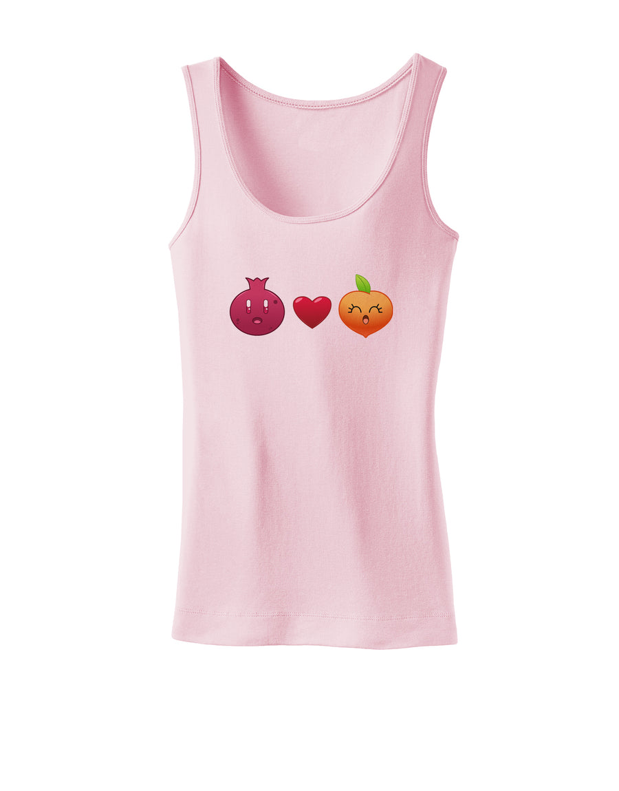 Pomegranate Heart Peach Womens Tank Top-Womens Tank Tops-TooLoud-White-X-Small-Davson Sales