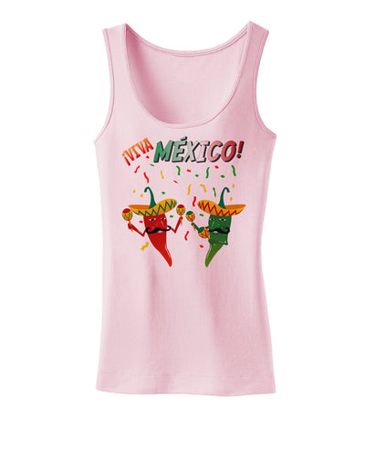 Viva Mexco Chili Peppers Womens Tank Top-Womens Tank Tops-TooLoud-SoftPink-X-Small-Davson Sales