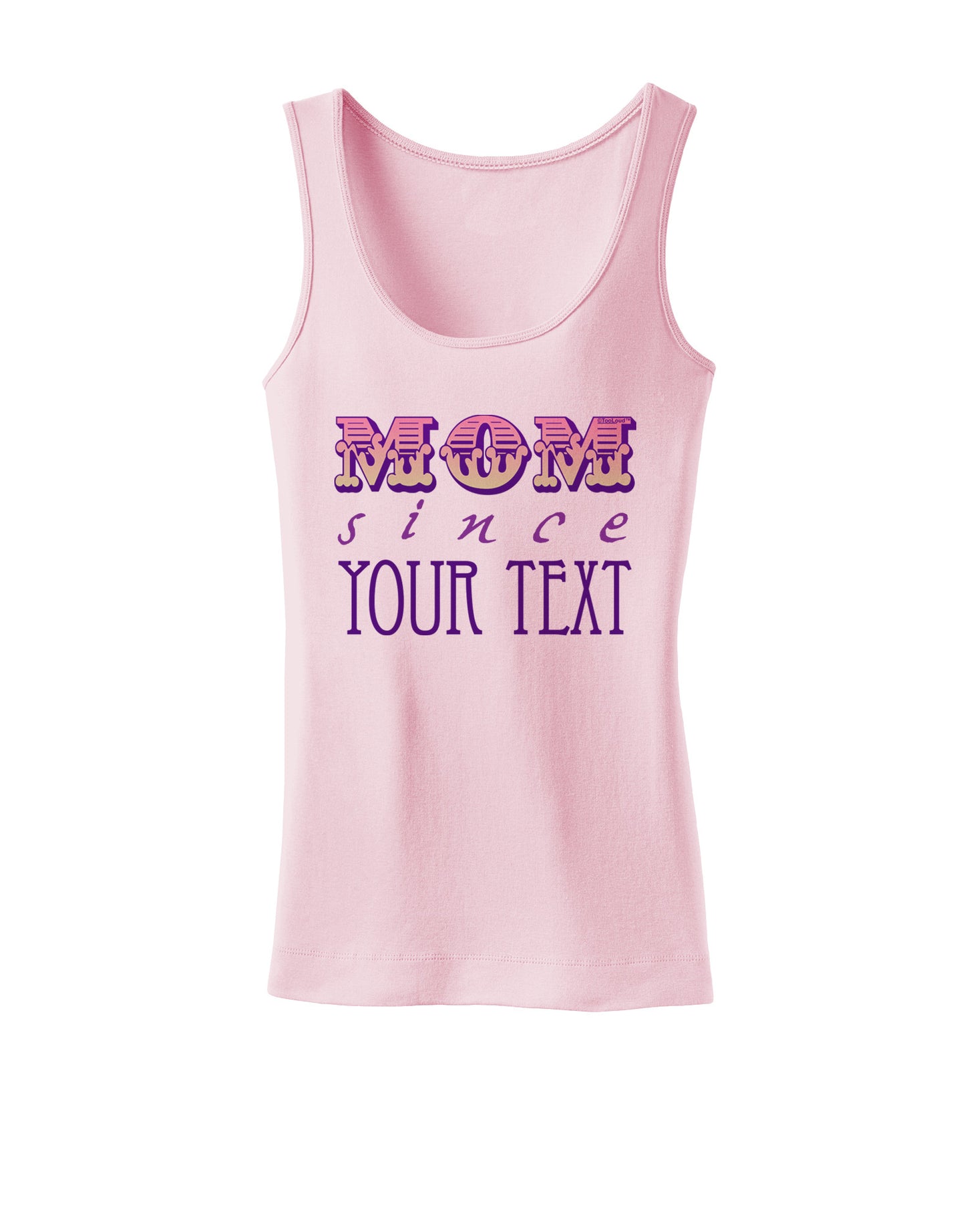 Personalized Mom Since ___ Womens Petite Tank Top-TooLoud-SoftPink-X-Small-Davson Sales