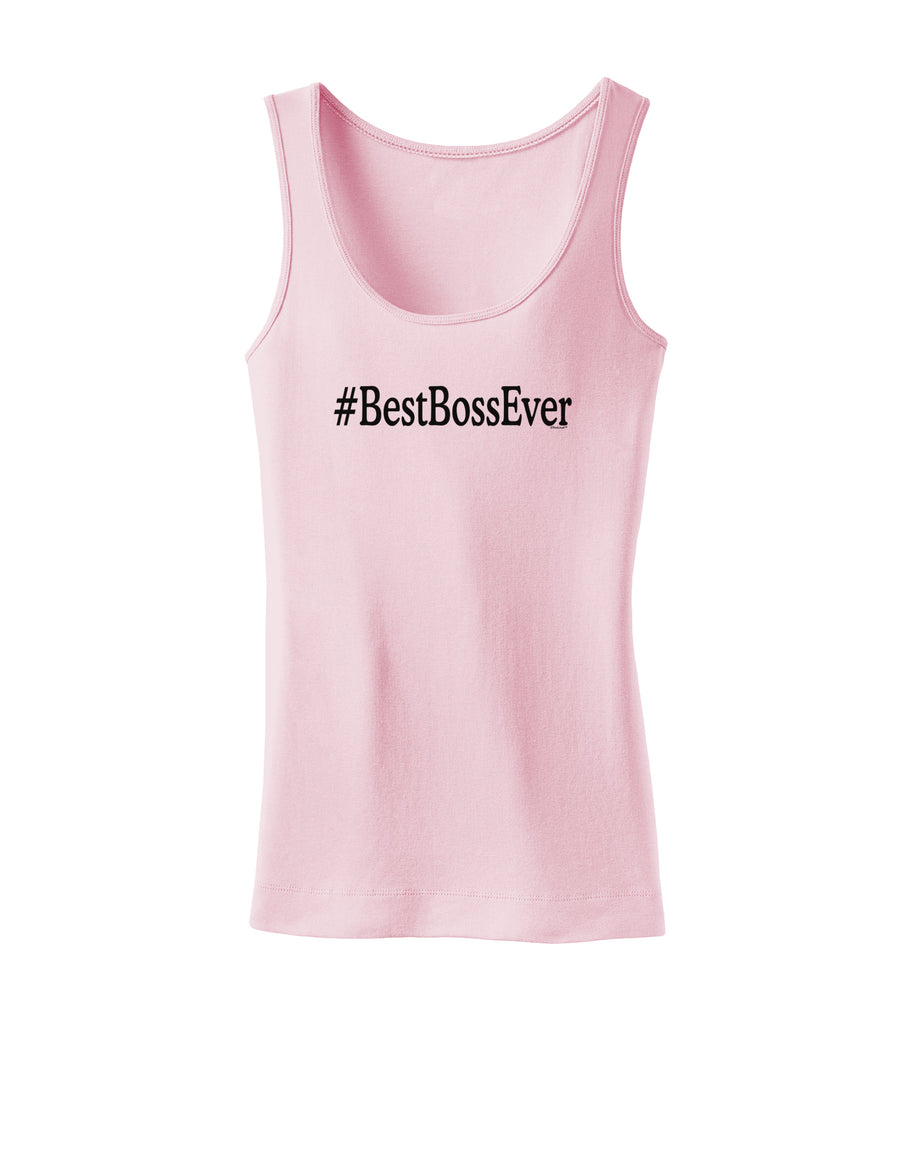 #BestBossEver Text - Boss Day Womens Tank Top-Womens Tank Tops-TooLoud-White-X-Small-Davson Sales