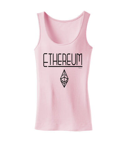 Ethereum with logo Womens Petite Tank Top-Womens Tank Tops-TooLoud-SoftPink-X-Small-Davson Sales