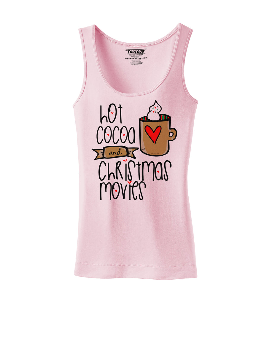 Hot Cocoa and Christmas Movies Womens Petite Tank Top-Womens Tank Tops-TooLoud-White-X-Small-Davson Sales