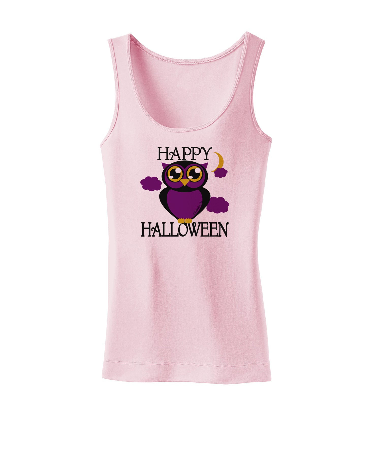 Owl Purple Text Womens Tank Top-Womens Tank Tops-TooLoud-SoftPink-X-Small-Davson Sales