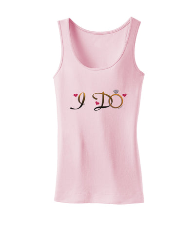 I Do - Bride Womens Petite Tank Top-TooLoud-SoftPink-X-Small-Davson Sales