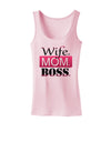 Wife Mom Boss Womens Petite Tank Top-TooLoud-SoftPink-X-Small-Davson Sales