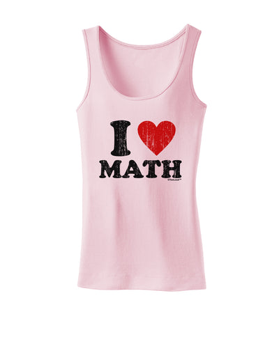 I Heart Math Distressed Womens Tank Top by TooLoud-Womens Tank Tops-TooLoud-SoftPink-X-Small-Davson Sales