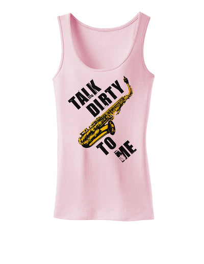 Talk Dirty To Me Saxophone Womens Tank Top-Womens Tank Tops-TooLoud-SoftPink-X-Small-Davson Sales