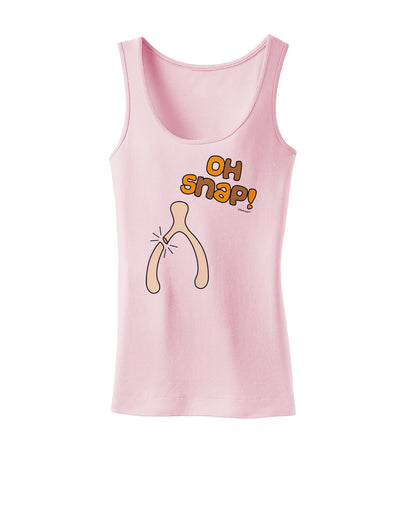 Oh Snap Wishbone - Thanksgiving Womens Tank Top-Womens Tank Tops-TooLoud-SoftPink-X-Small-Davson Sales