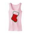 Cute Faux Applique Christmas Stocking Womens Tank Top-Womens Tank Tops-TooLoud-SoftPink-X-Small-Davson Sales