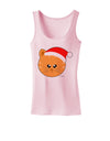 Cute Christmas Cat Santa Hat Womens Tank Top-Womens Tank Tops-TooLoud-SoftPink-X-Small-Davson Sales