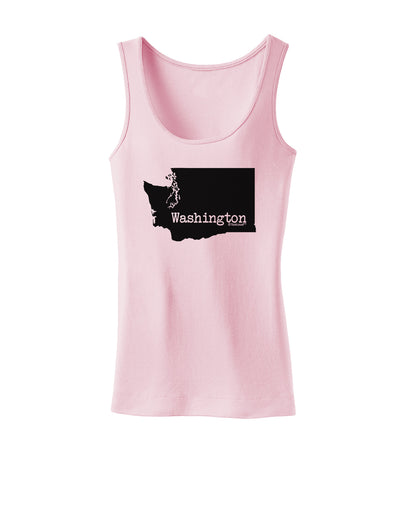 Washington - United States Shape Womens Tank Top-Womens Tank Tops-TooLoud-SoftPink-X-Small-Davson Sales