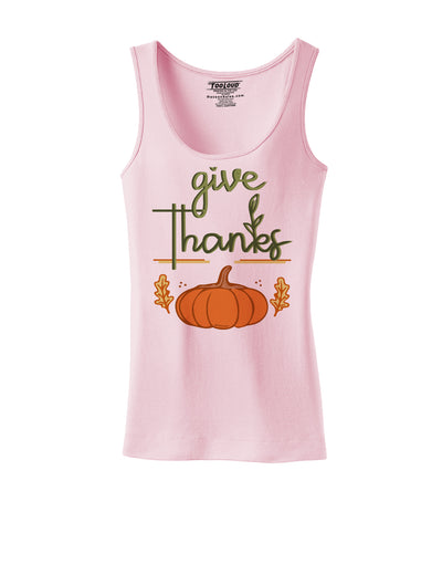 Give Thanks Womens Petite Tank Top-Womens Tank Tops-TooLoud-SoftPink-X-Small-Davson Sales