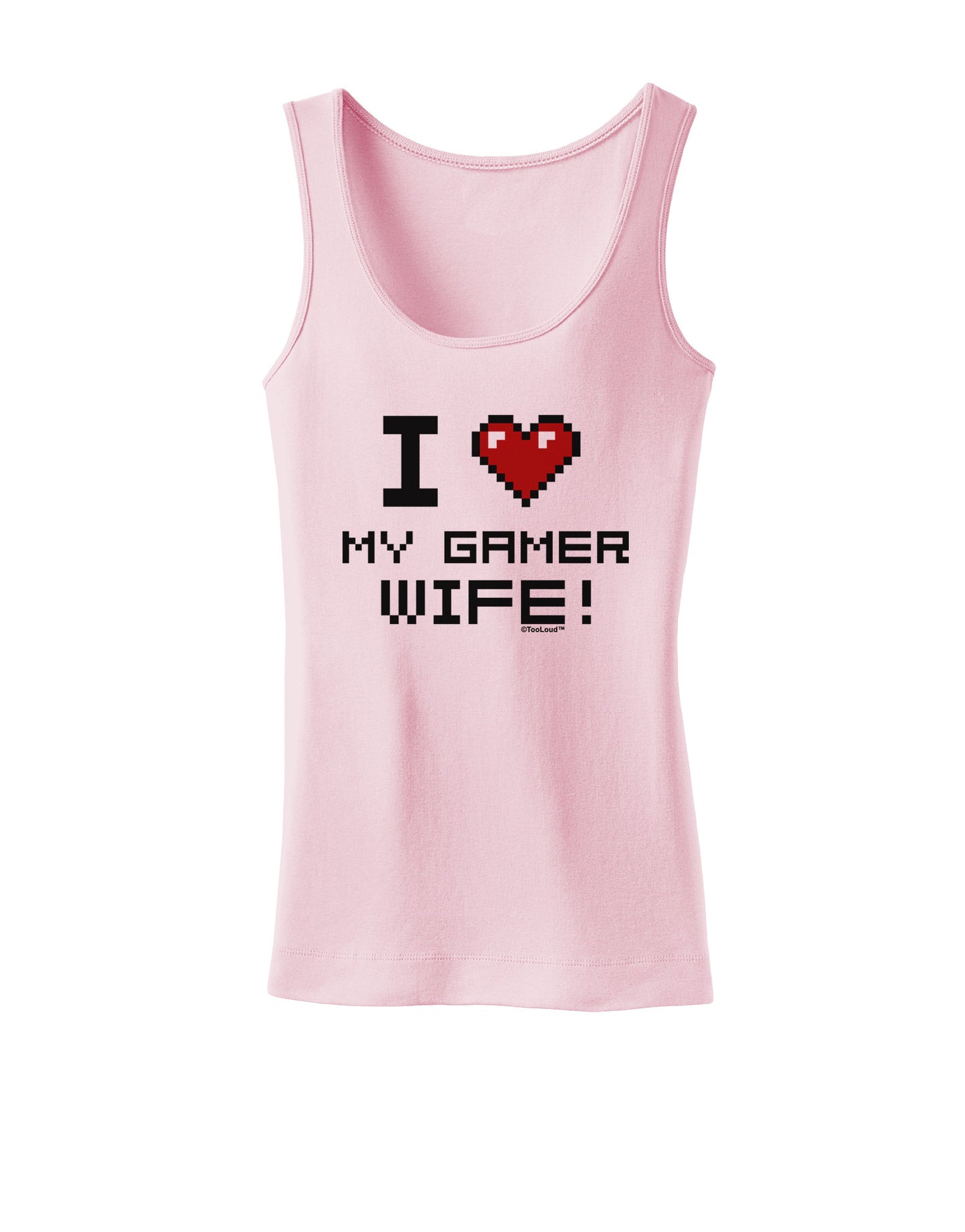 I Heart My Gamer Wife Womens Petite Tank Top-TooLoud-SoftPink-X-Small-Davson Sales