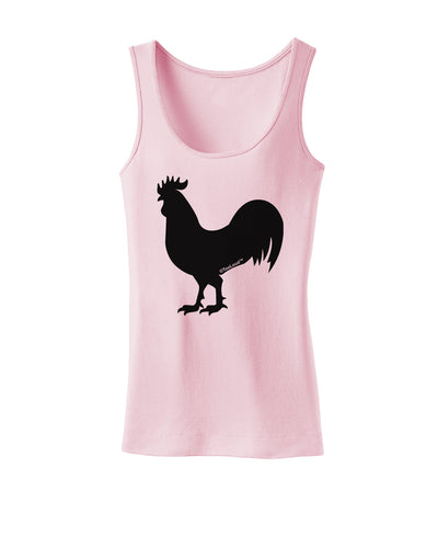 Rooster Silhouette Design Womens Tank Top-Womens Tank Tops-TooLoud-SoftPink-X-Small-Davson Sales