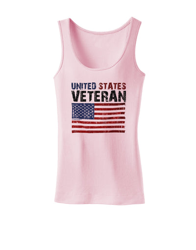 US Veteran Distressed Womens Tank Top-Womens Tank Tops-TooLoud-SoftPink-X-Small-Davson Sales