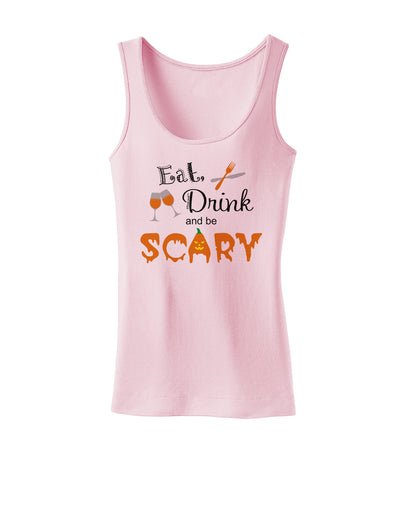 Eat Drink Scary Black Womens Tank Top-Womens Tank Tops-TooLoud-SoftPink-X-Small-Davson Sales