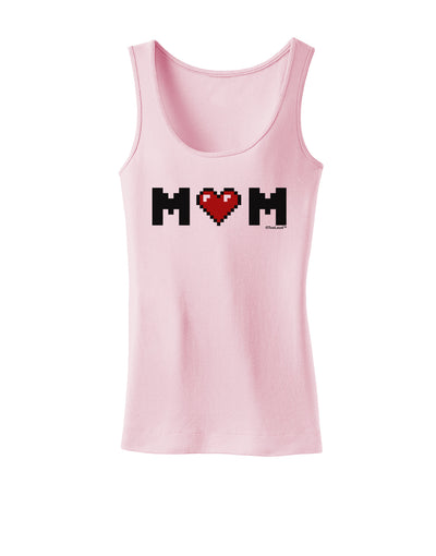 Mom Pixel Heart Womens Tank Top-Womens Tank Tops-TooLoud-SoftPink-X-Small-Davson Sales