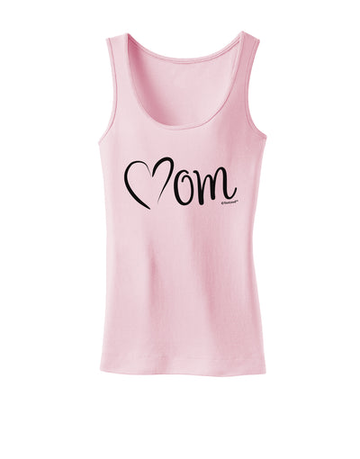 Mom with Brushed Heart Design Womens Tank Top by TooLoud-Womens Tank Tops-TooLoud-SoftPink-X-Small-Davson Sales