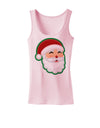 Cute Santa Claus Face Faux Applique Womens Tank Top-Womens Tank Tops-TooLoud-SoftPink-X-Small-Davson Sales