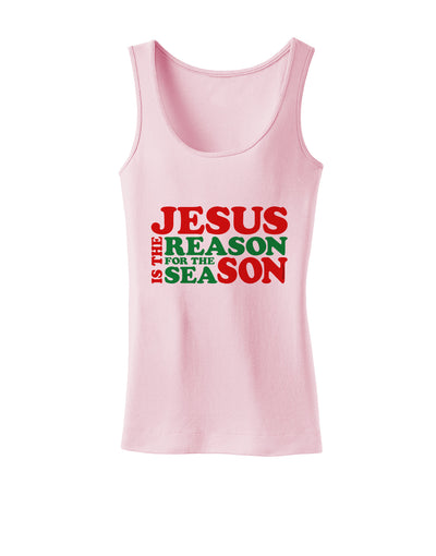 Jesus is the Reason for the Season Christmas Womens Tank Top-Womens Tank Tops-TooLoud-SoftPink-X-Small-Davson Sales