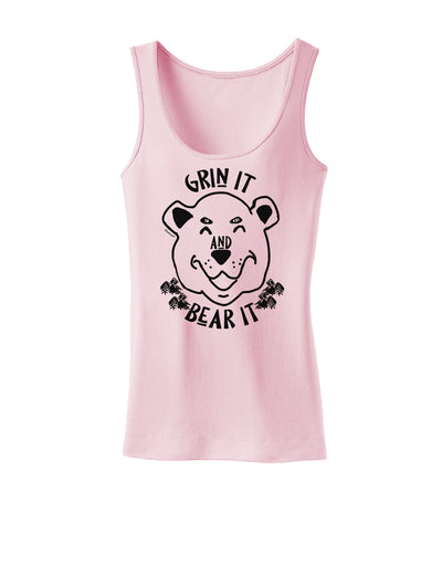 Grin and bear it Womens Petite Tank Top-Womens Tank Tops-TooLoud-SoftPink-X-Small-Davson Sales