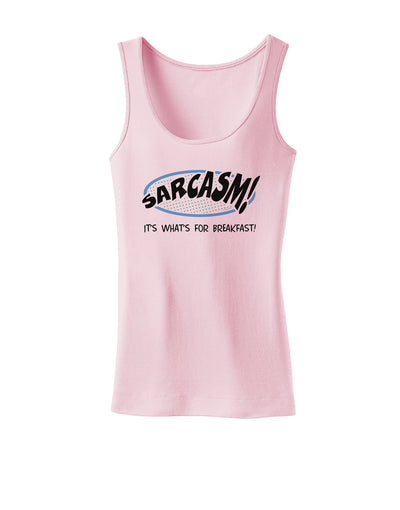 Sarcasm It's What's For Breakfast Womens Tank Top-Womens Tank Tops-TooLoud-SoftPink-X-Small-Davson Sales