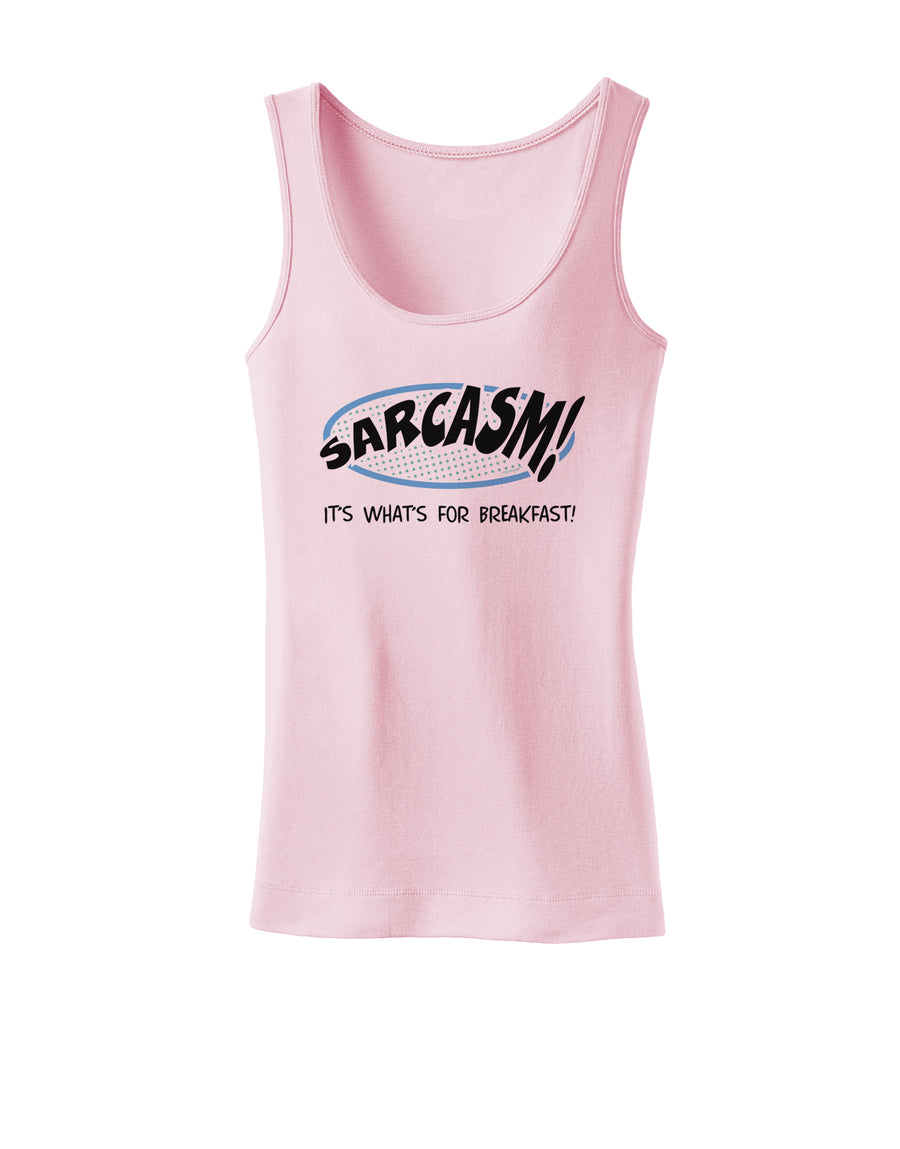 Sarcasm It's What's For Breakfast Womens Tank Top-Womens Tank Tops-TooLoud-White-X-Small-Davson Sales