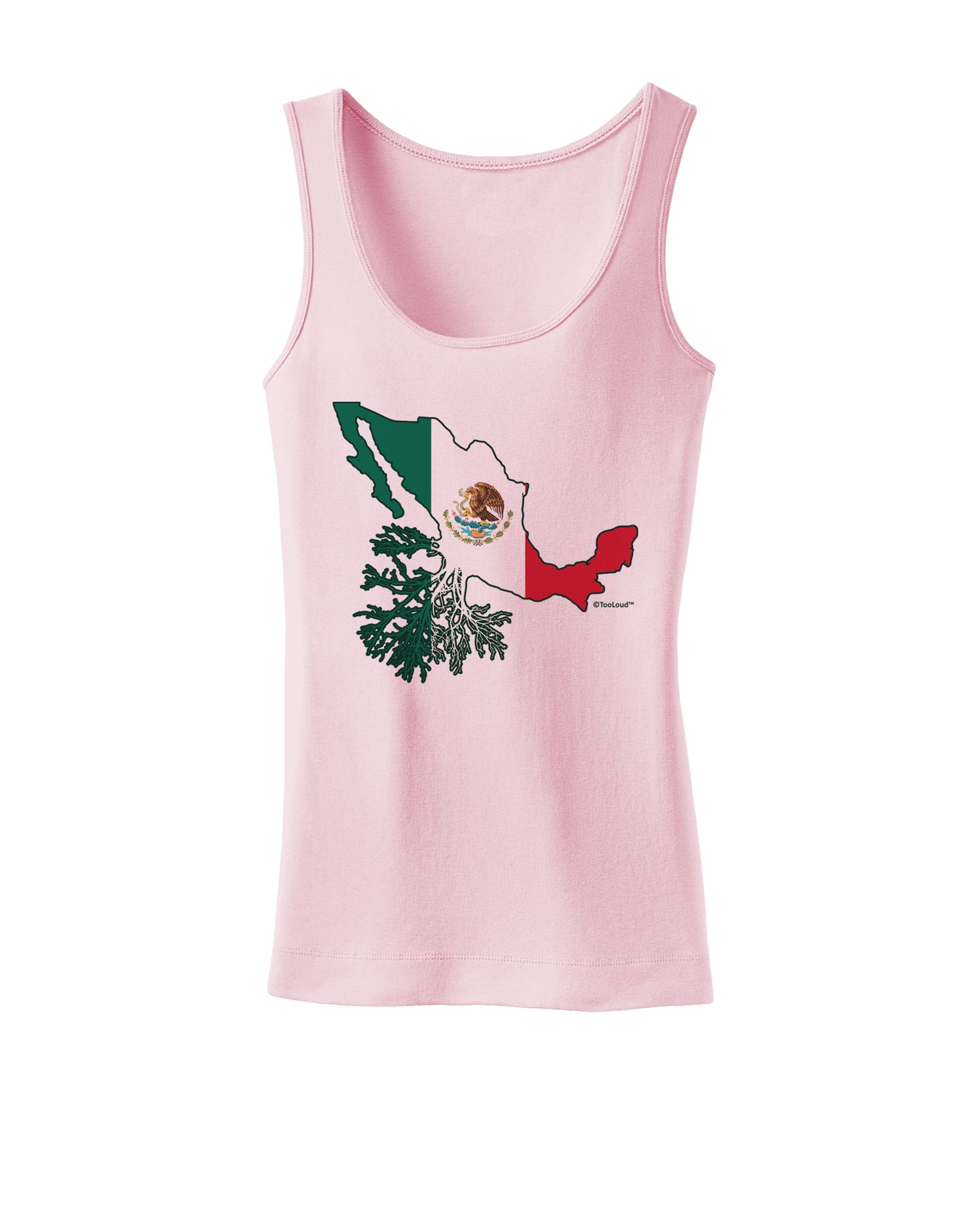 Mexican Roots - Mexico Outline Mexican Flag Womens Tank Top by TooLoud-Womens Tank Tops-TooLoud-SoftPink-X-Small-Davson Sales