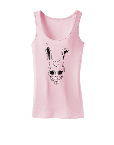 Scary Bunny Face White Distressed Womens Tank Top-Womens Tank Tops-TooLoud-SoftPink-X-Small-Davson Sales