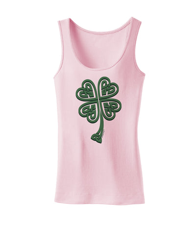 3D Style Celtic Knot 4 Leaf Clover Womens Tank Top-Womens Tank Tops-TooLoud-SoftPink-X-Small-Davson Sales