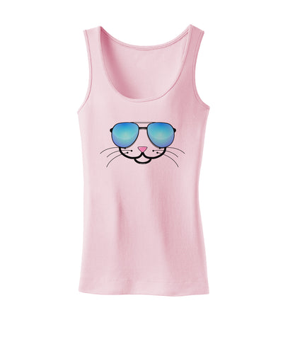 Kyu-T Face - Kattia Cool Sunglasses Womens Tank Top-Womens Tank Tops-TooLoud-SoftPink-X-Small-Davson Sales