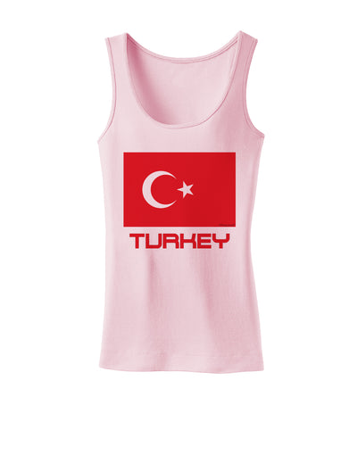 Turkey Flag with Text Womens Petite Tank Top by TooLoud-TooLoud-SoftPink-X-Small-Davson Sales