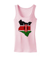 Kenya Flag Silhouette Womens Petite Tank Top-TooLoud-SoftPink-X-Small-Davson Sales