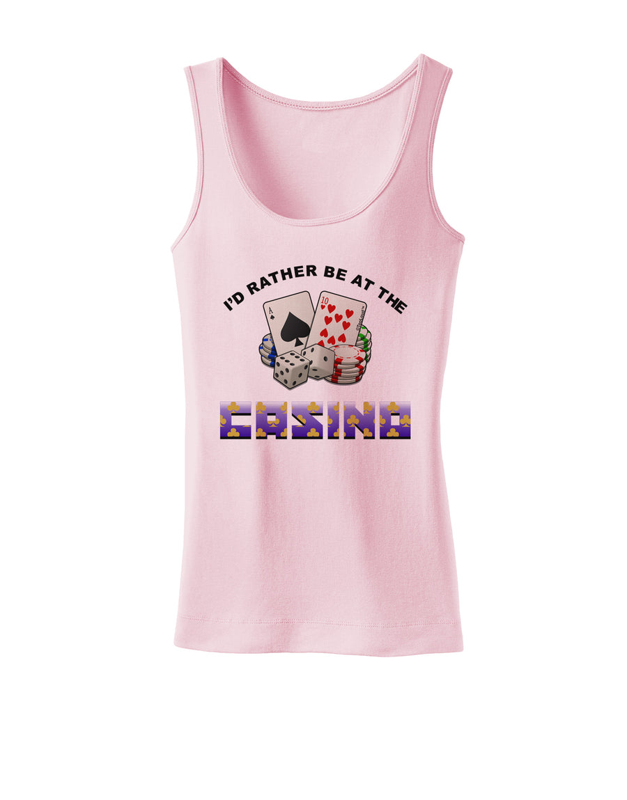 I'd Rather Be At The Casino Funny Womens Petite Tank Top by TooLoud-Clothing-TooLoud-White-X-Small-Davson Sales