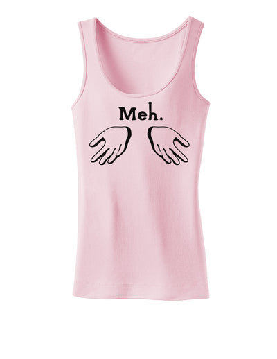 Meh with Hands Womens Tank Top-Womens Tank Tops-TooLoud-SoftPink-X-Small-Davson Sales