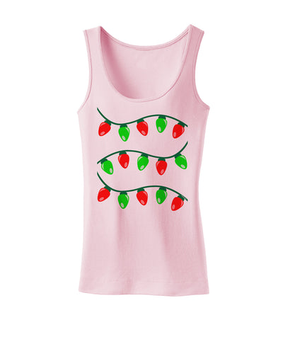 Christmas Lights Red and Green Womens Tank Top-Womens Tank Tops-TooLoud-SoftPink-X-Small-Davson Sales