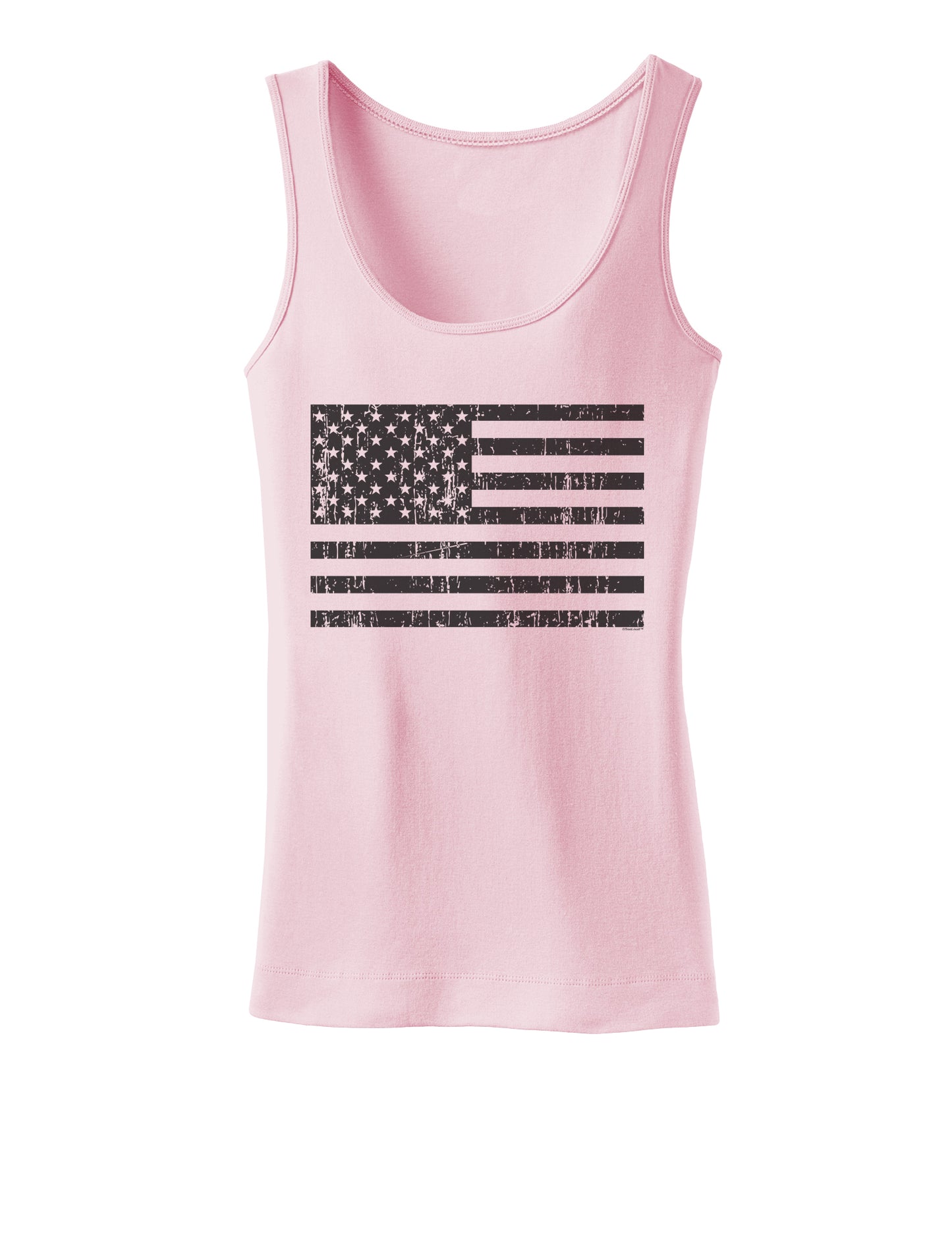 Distressed Black and White American Flag Womens Tank Top-Womens Tank Tops-TooLoud-SoftPink-X-Small-Davson Sales