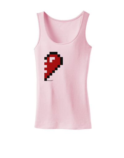 Couples Pixel Heart Design - Right Womens Tank Top by TooLoud-Womens Tank Tops-TooLoud-SoftPink-X-Small-Davson Sales