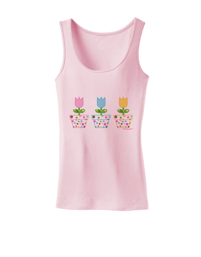 Three Easter Tulips Womens Tank Top by TooLoud-Womens Tank Tops-TooLoud-SoftPink-X-Small-Davson Sales