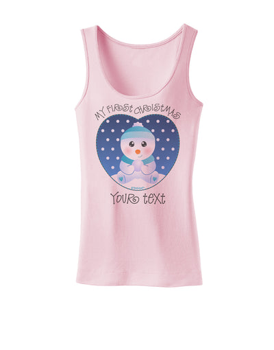 Personalized My First Christmas Snowbaby Blue Womens Tank Top-Womens Tank Tops-TooLoud-SoftPink-X-Small-Davson Sales