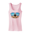 Kyu-T Face - Beartholomew Cool Sunglasses Womens Tank Top-Womens Tank Tops-TooLoud-SoftPink-X-Small-Davson Sales