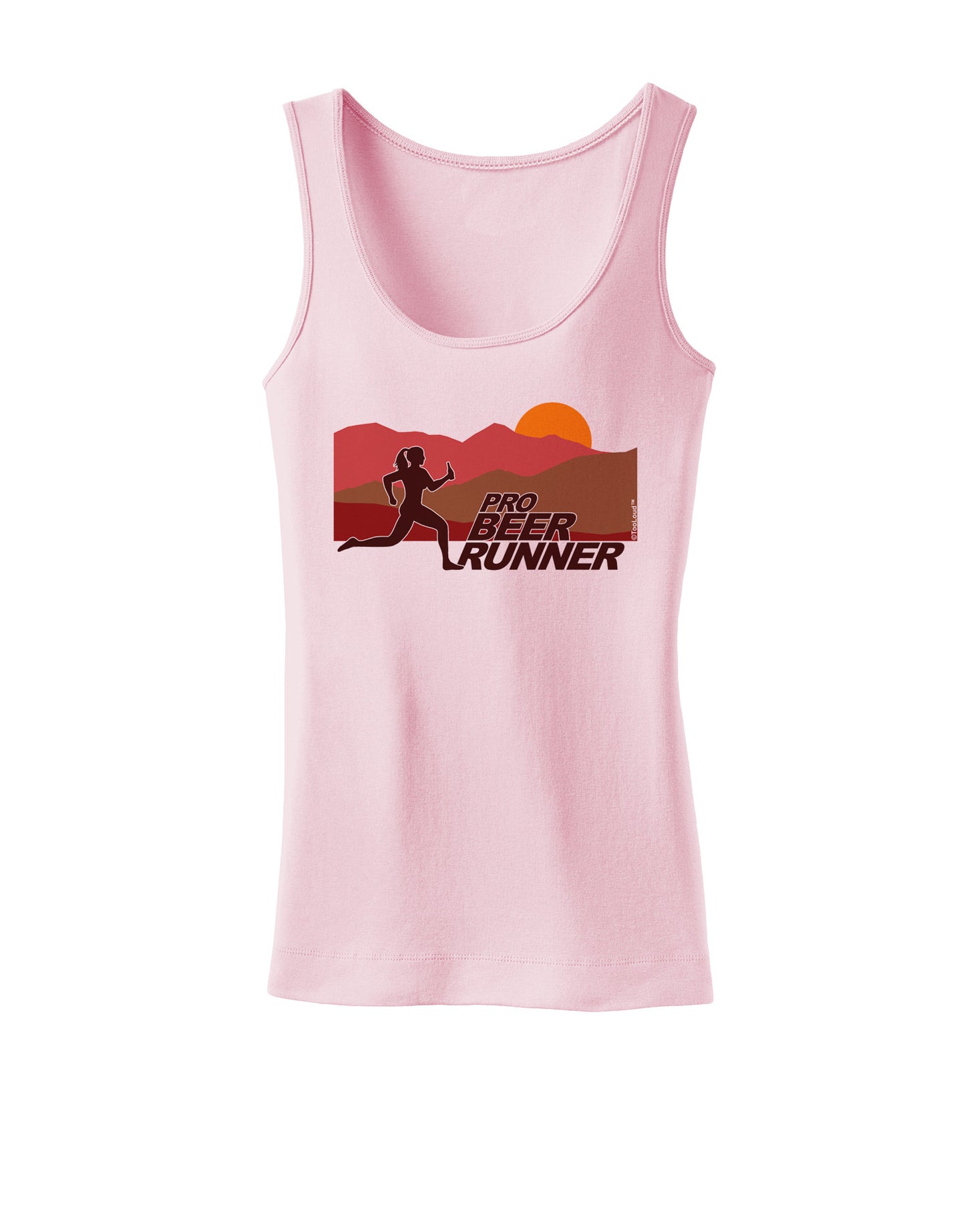 Pro Beer Runner Woman Womens Petite Tank Top-TooLoud-SoftPink-X-Small-Davson Sales