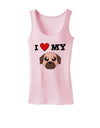 I Heart My - Cute Pug Dog - Fawn Womens Tank Top by TooLoud-Womens Tank Tops-TooLoud-SoftPink-X-Small-Davson Sales