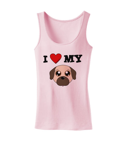 I Heart My - Cute Pug Dog - Fawn Womens Tank Top by TooLoud-Womens Tank Tops-TooLoud-SoftPink-X-Small-Davson Sales